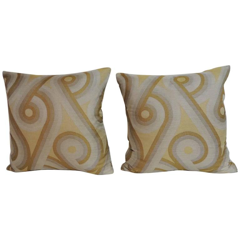 Pair of Silk Pillows at 1stdibs