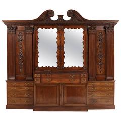 Georgian Palladian Inspired Mahogany Breakfront Bookcase, 18th Century and Later 1