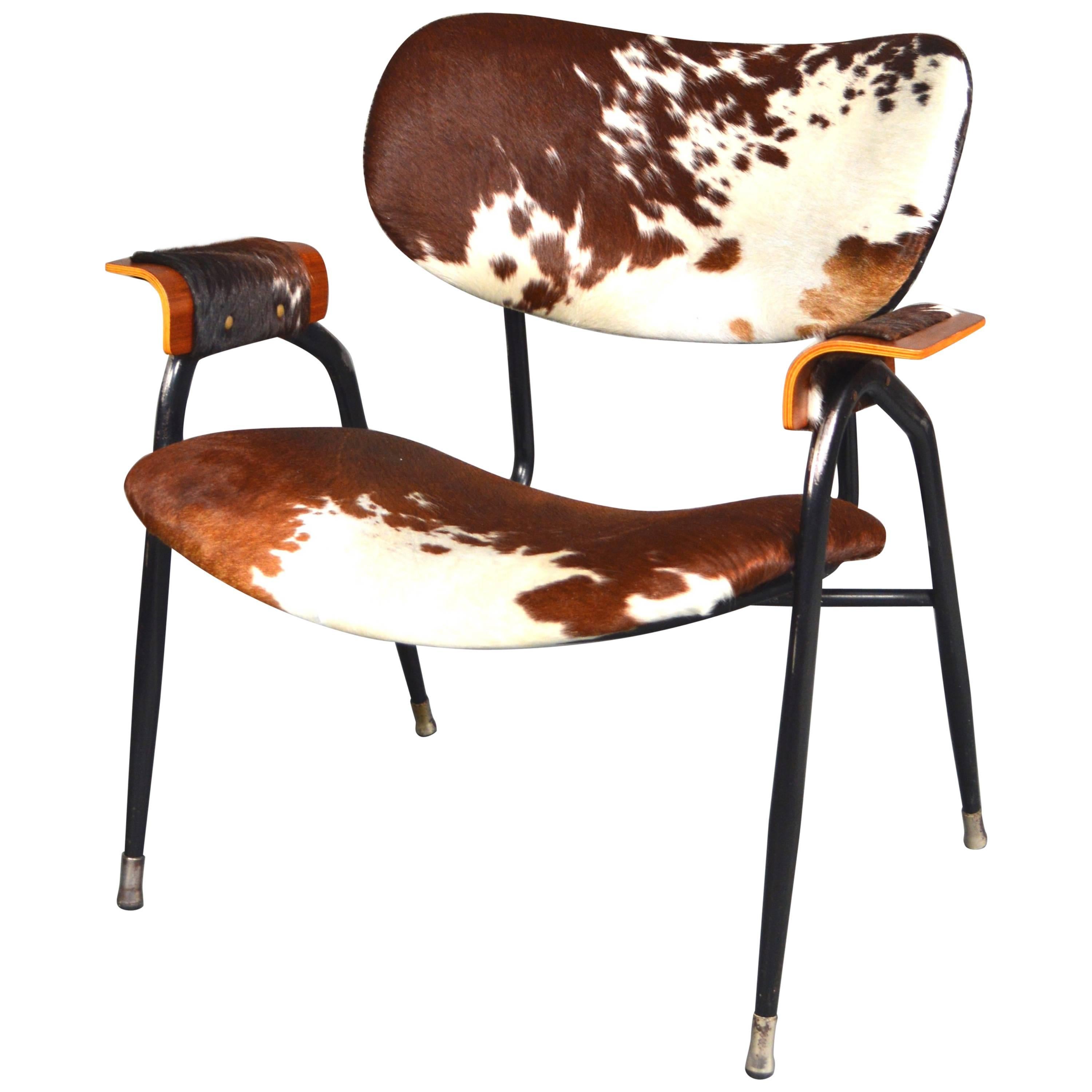 Gastone Rinaldi for RIMA Lounge Chair with new cowhide, Italy, 1950s