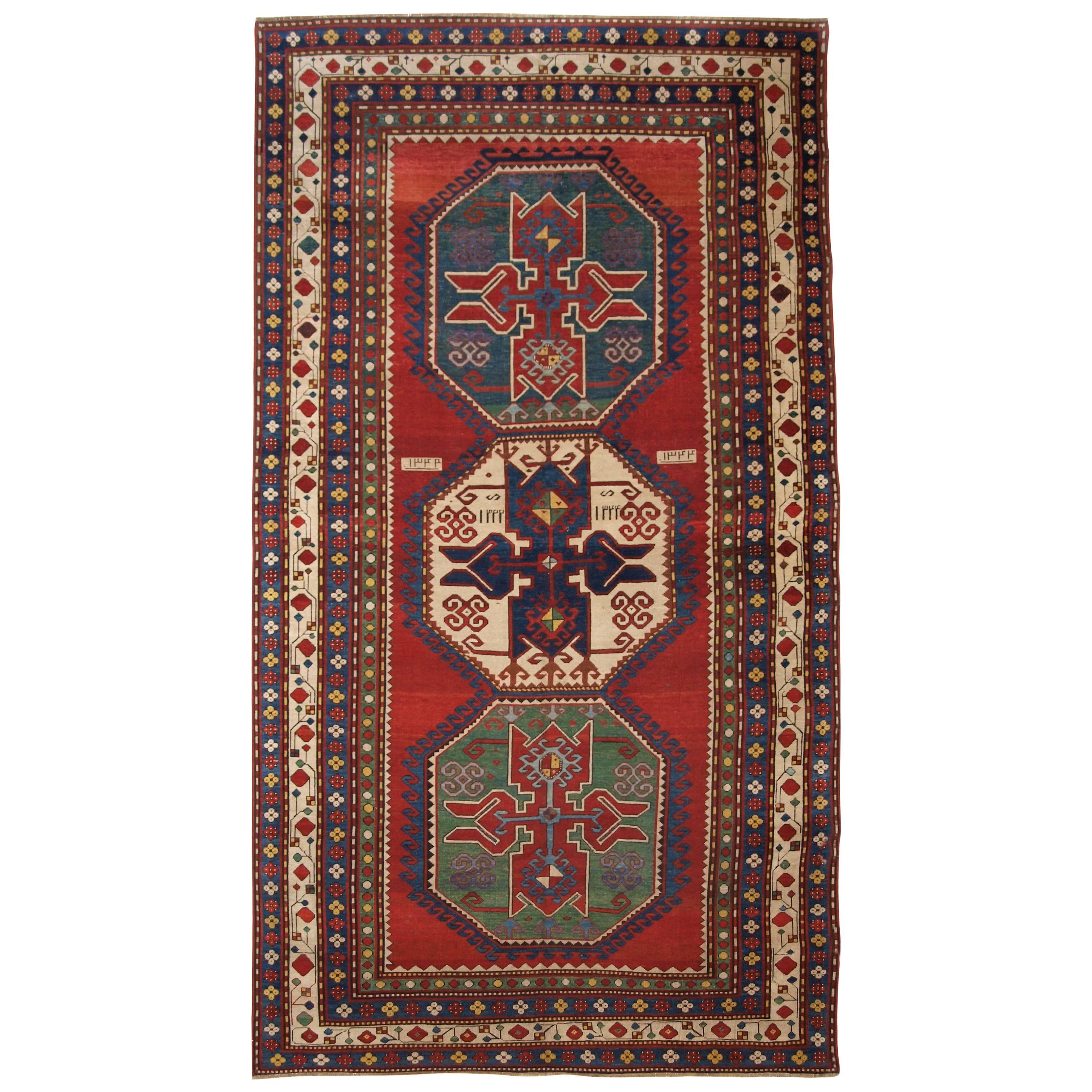 Antique Caucasian Lori Pambak Rug of Traditional Bold Design