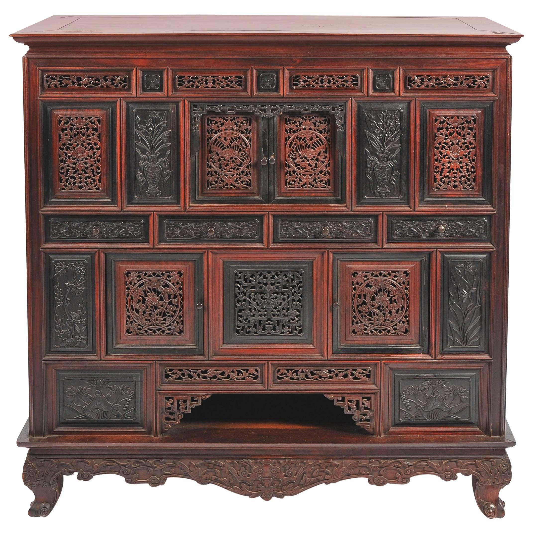 Antique Chinese Hardwood Cabinet