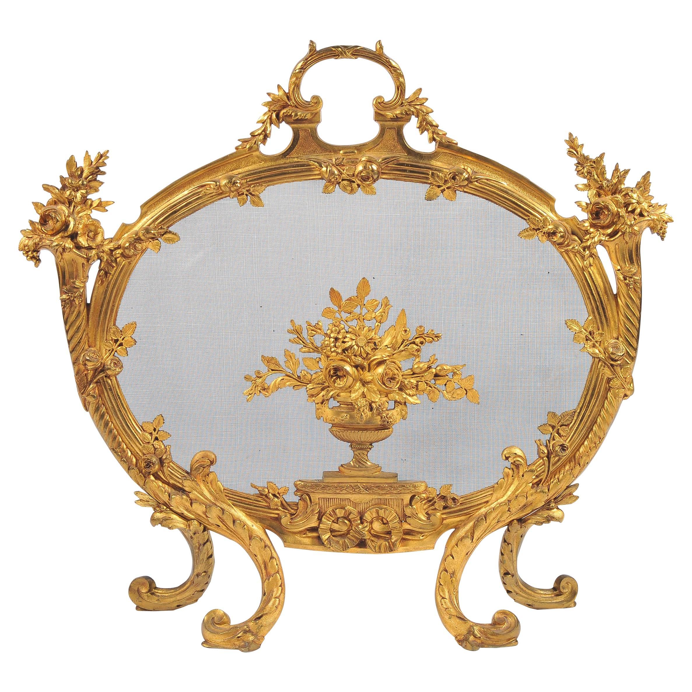 19th Century Louis XV or Louis XVI Style Fire Screen