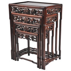 Nest of Four 19th Century Chinese Hardwood Tables