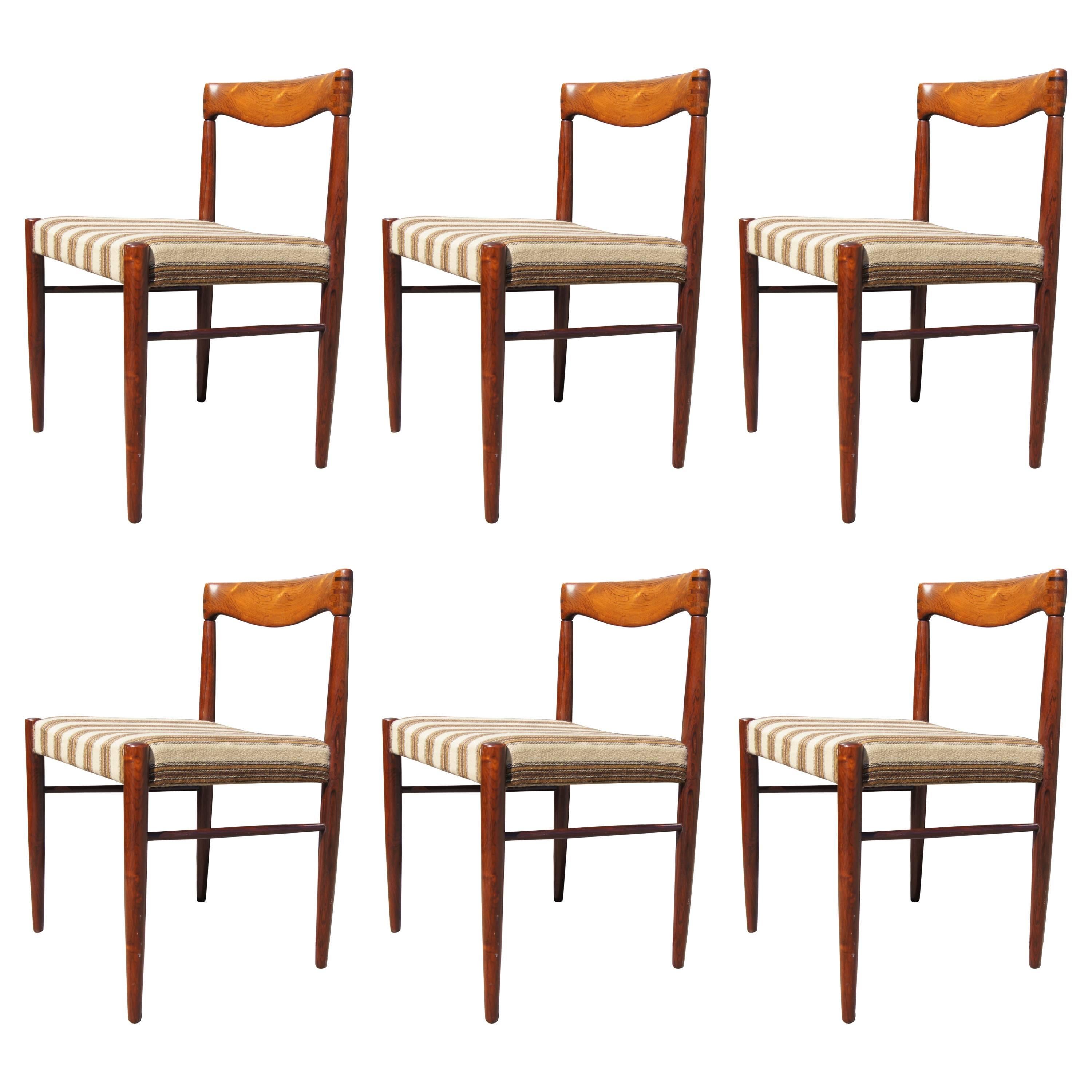 Set of Six Rosewood Dining Chairs by H. W. Klein for Bramin Møbler