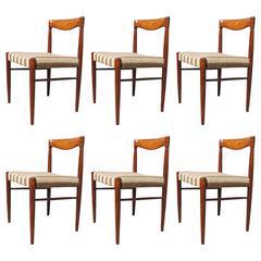 Set of Six Rosewood Dining Chairs by H. W. Klein for Bramin Møbler