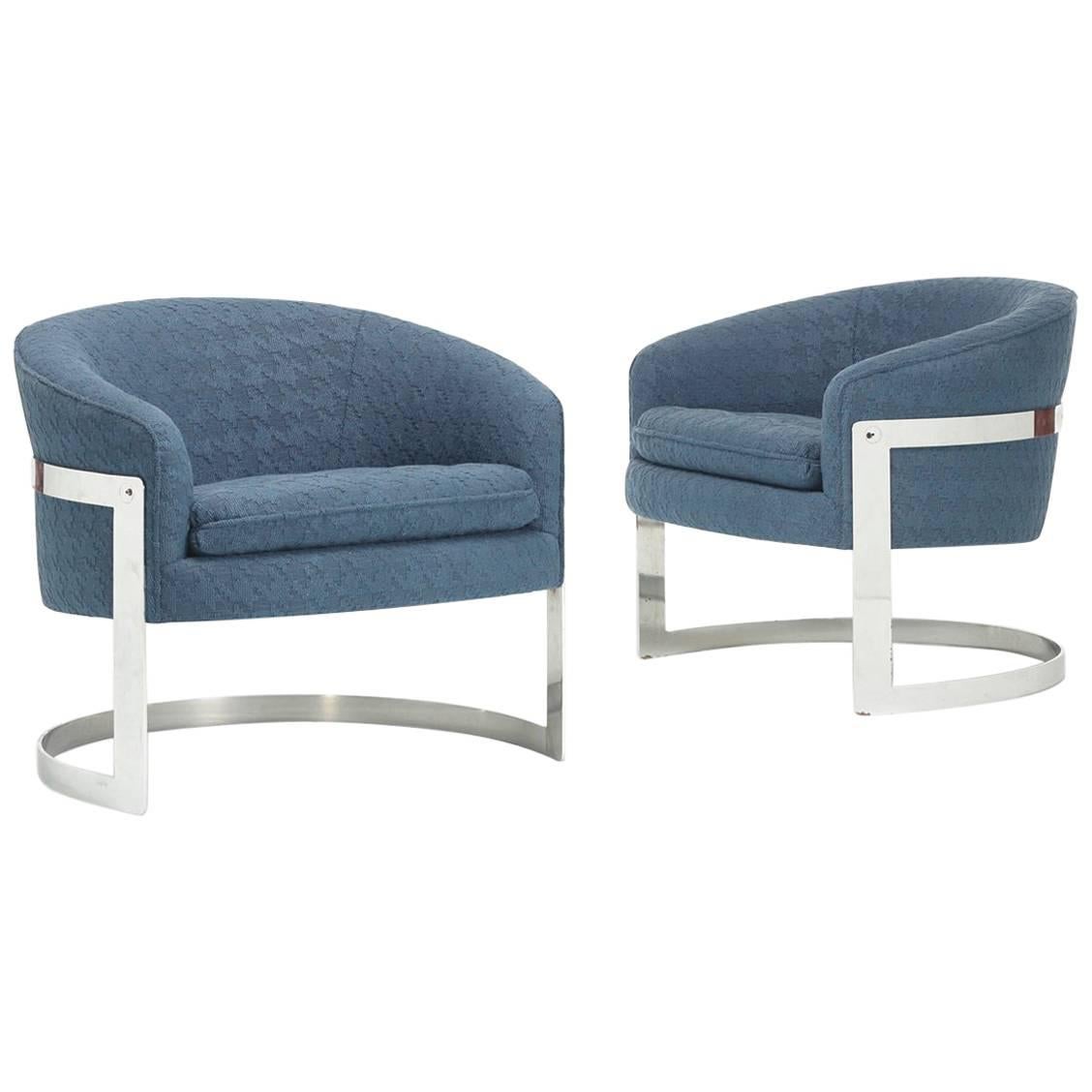 Lounge Chairs, Pair by Milo Baughman for Thayer Coggin For Sale