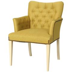 Hollywood Regency Buttoned Desk Chair