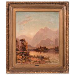 Antique Original Landscape Oil Painting Signed and Dated D. McLea, 1911 11