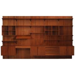 Beautiful 1960s Poul Cadovius Danish Teak Wall Unit, Shelving System by CADO (d)