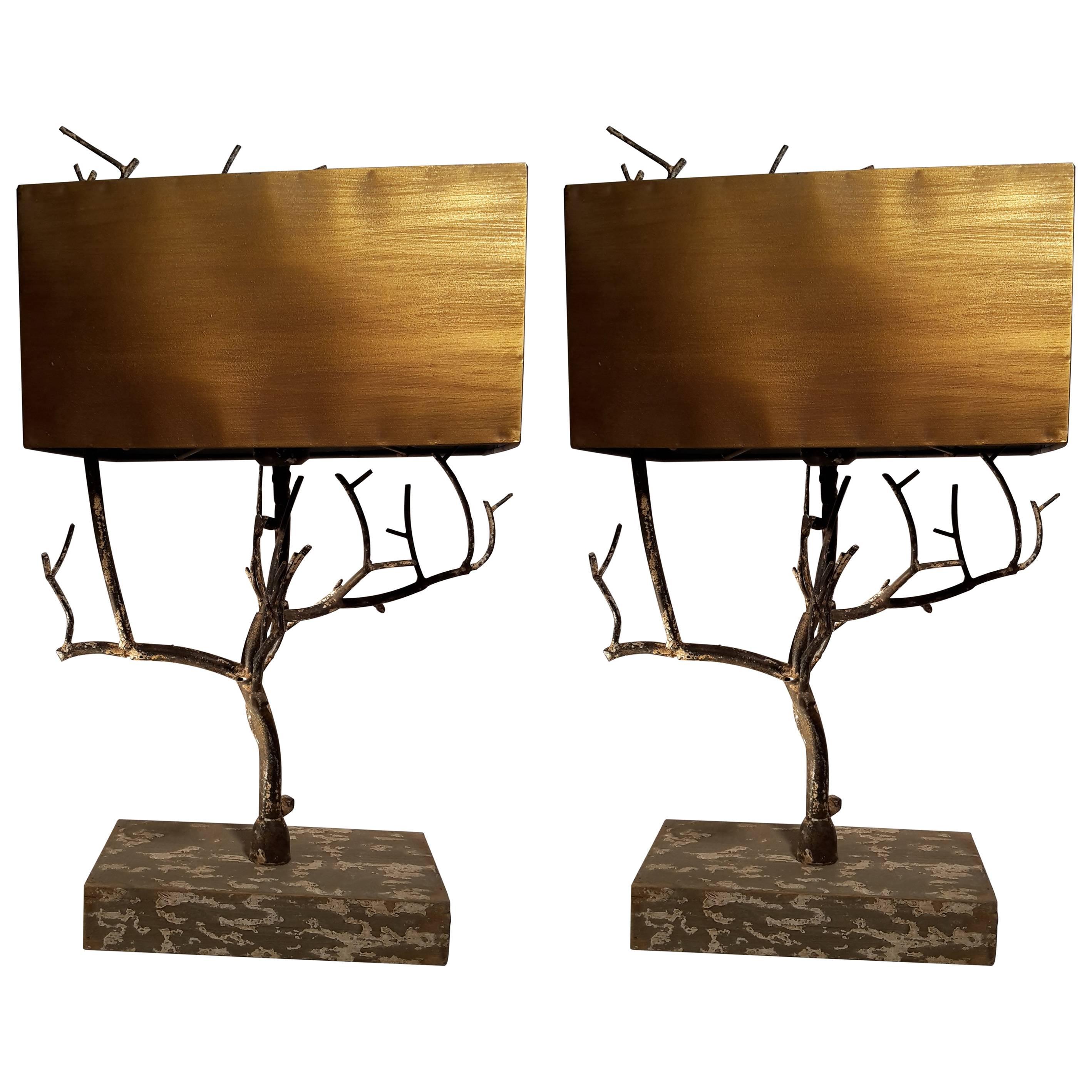 Pair of Table Lamps "Tree" For Sale