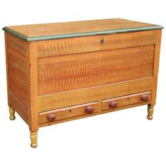 Antique Pennsylvania Grain Painted Blanket Chest with Drawers