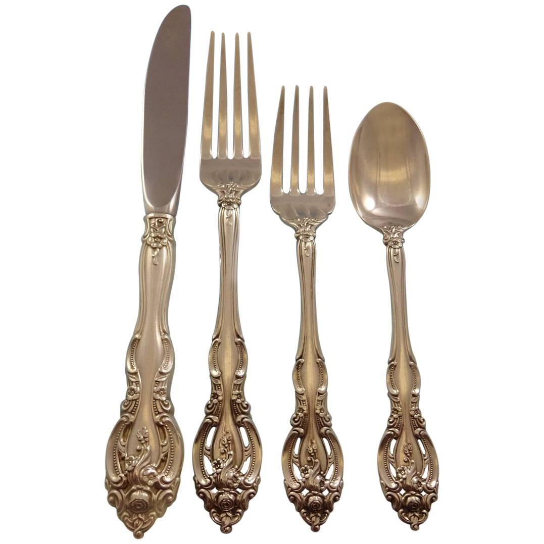 La Scala by Gorham Sterling Silver Flatware Set for Six Service 24 Pieces For Sale