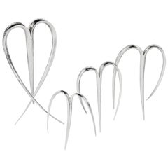 Heart Vases by Ted Muehling and Wiener Silber Manufactur