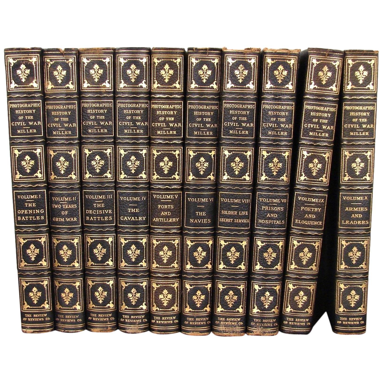 Ten Volumes of Miller's Photographic History of the Civil War