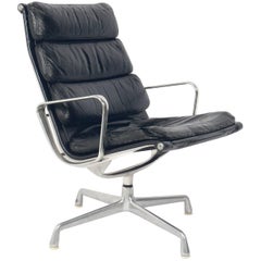 Soft Pad Leather Chair Designed by Charles and Ray Eames for Herman Miller
