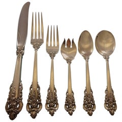 Grande Baroque by Wallace Sterling Silver Flatware Set 8 Service 51 Pcs Dinner 