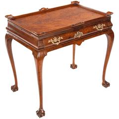 Antique 19th Century Walnut Silver Table 