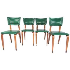 Set of Four Midcentury Thonet Style Dining Room Chairs