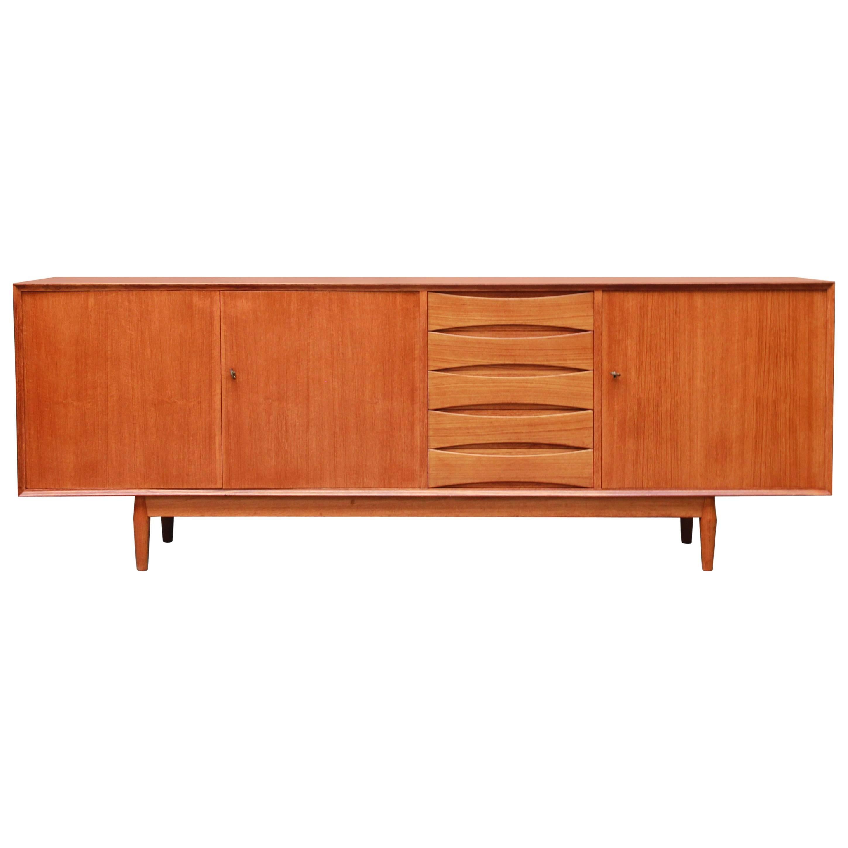 Danish Modern Teak Arne Vodder Inspired Sideboard