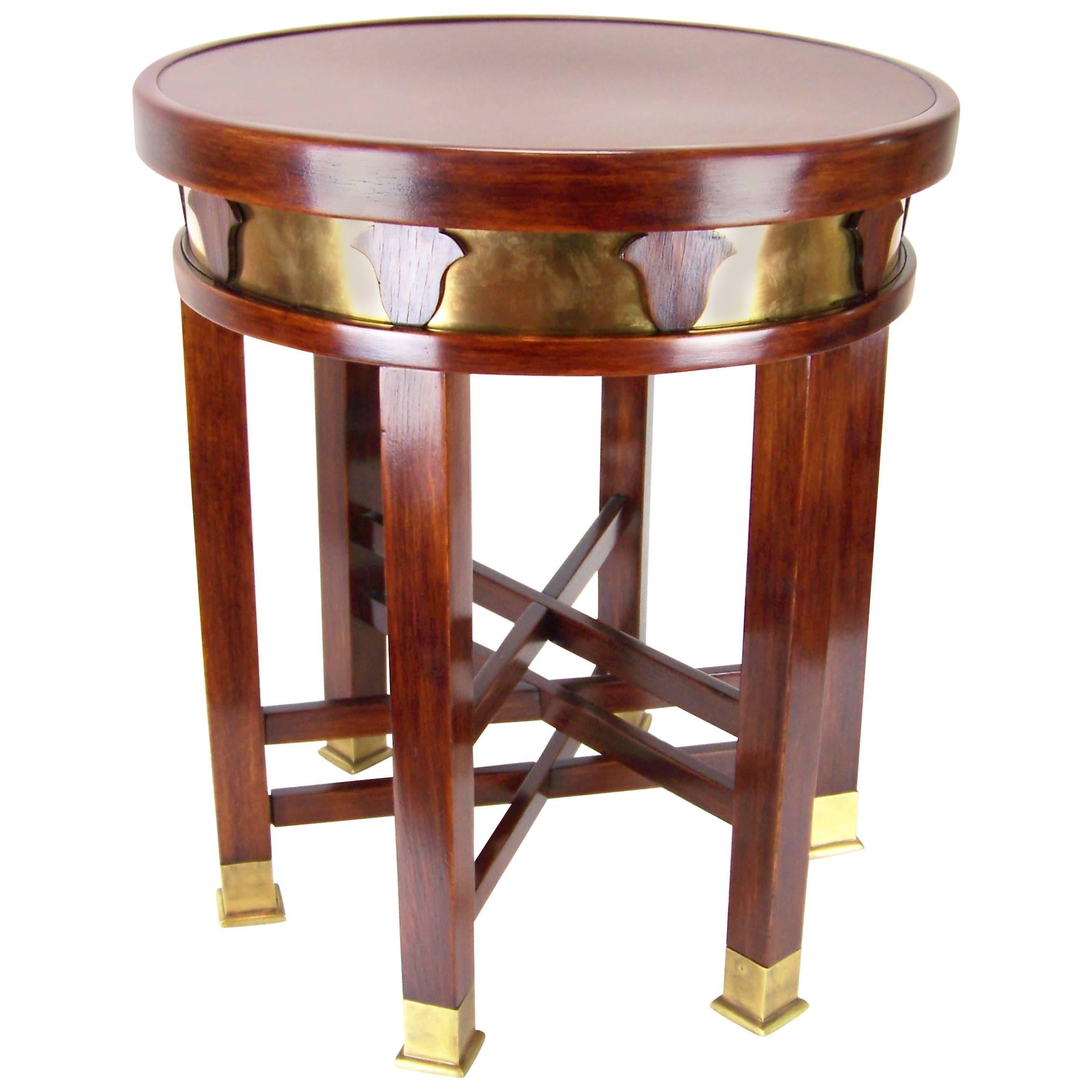 Unique Viennese Secession Tabouret with Six Legs, circa 1910