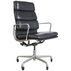 Used Charles & Ray Eames Leather High Back Soft Pad Executive Chair for Herman Miller