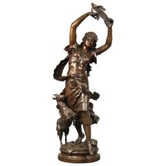 Large and Fine Late 19th Century Bronze Group by Auguste Moreau