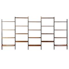 Large Vintage Industrial Midcentury Shelving System or Room Divider