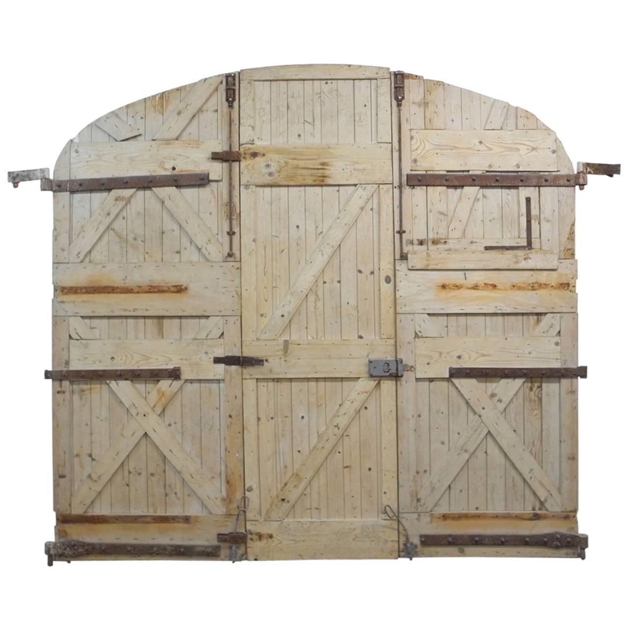 Large 19th Century Wooden Gates from France For Sale