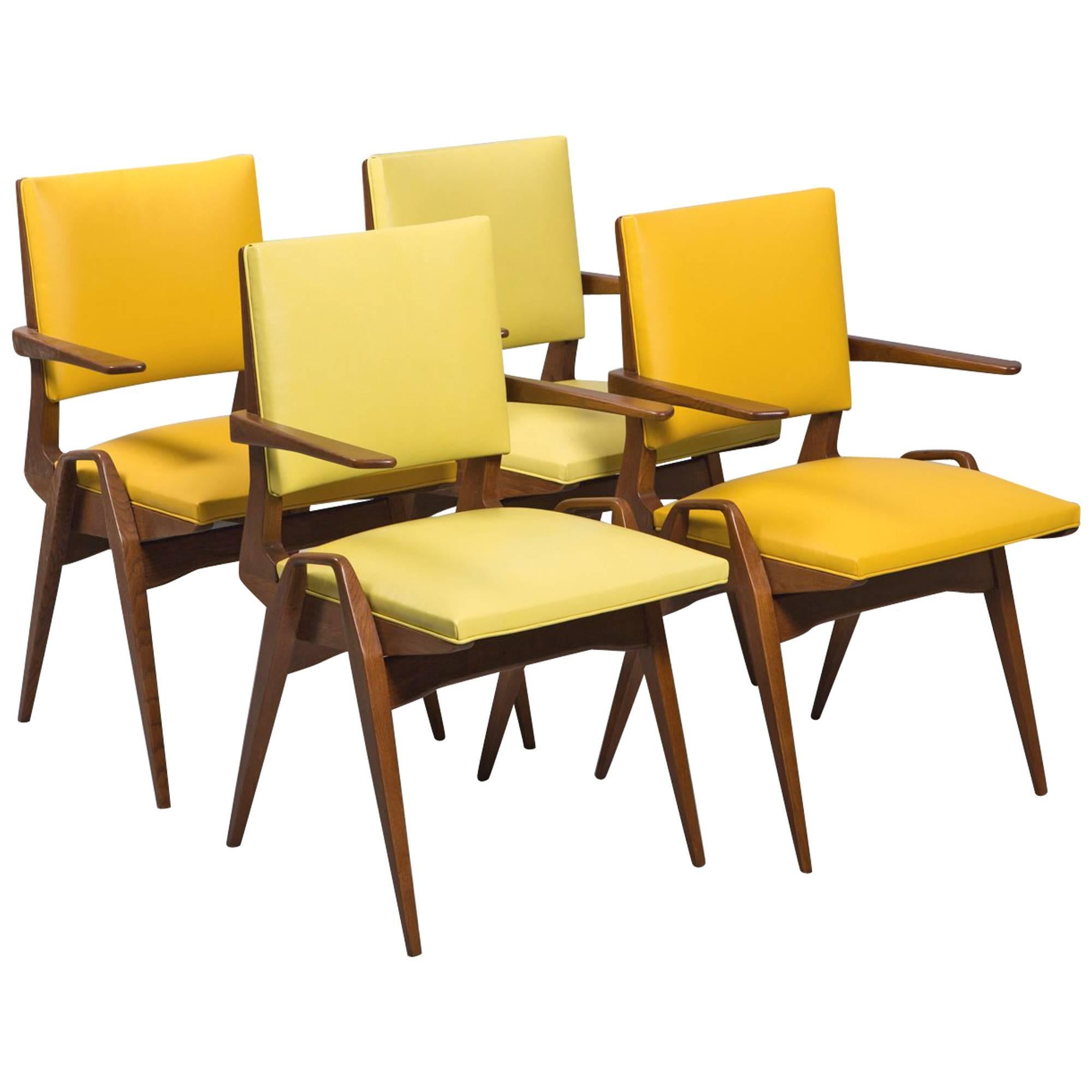 French Mid-Century Armchairs