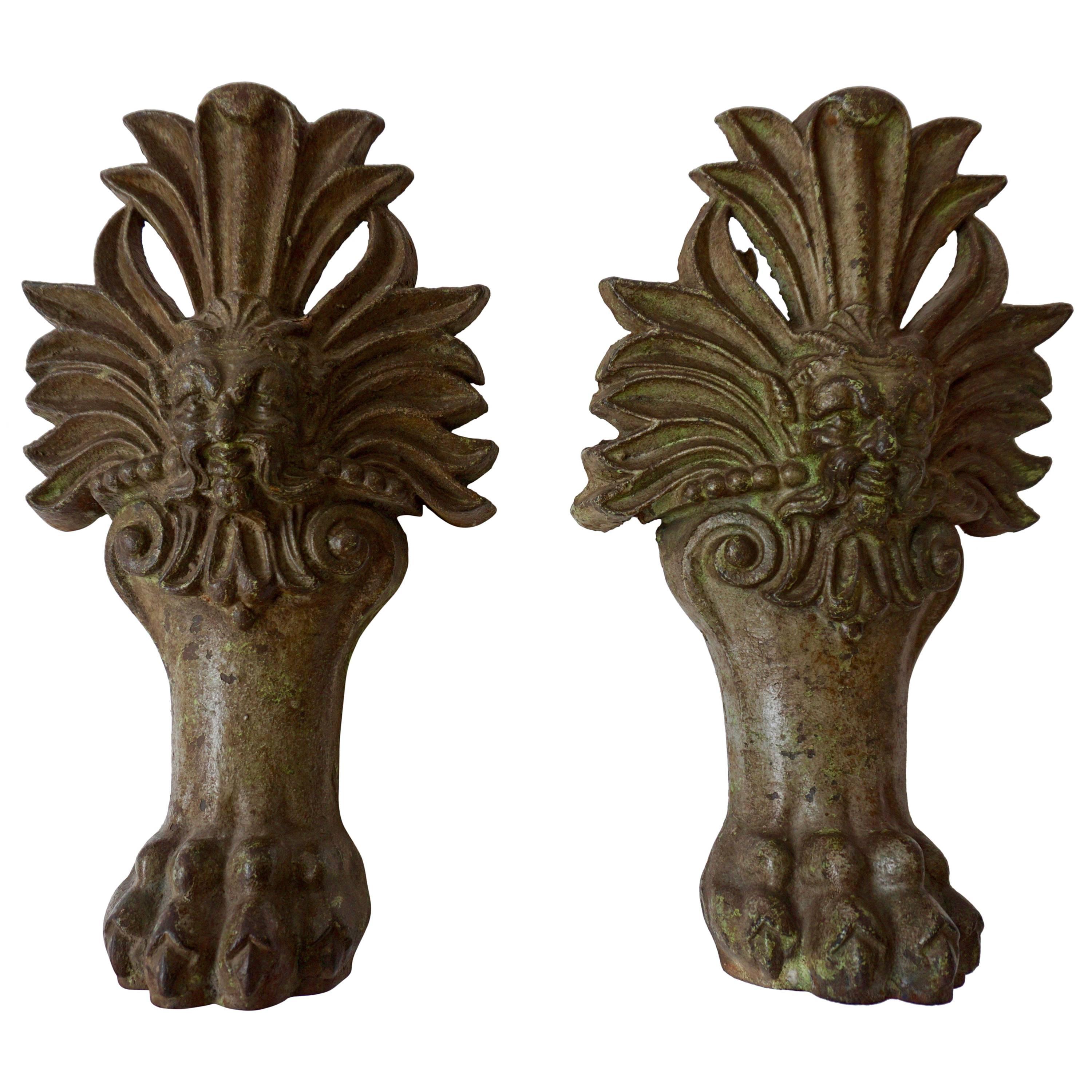 Pair of Wall Lights with Lion Claws