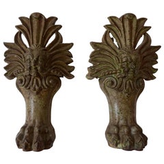 Pair of Wall Lights with Lion Claws