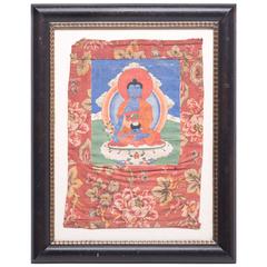 Tibetan Thangka Depicting Shakyamuni