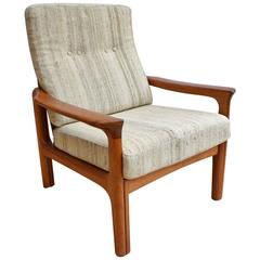 Mid-Century Used Danish Juul Kristensen for Glostrup Lounge Chair, 1960s-1970s
