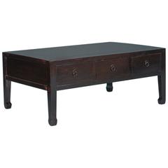 Antique 19th Century, Chinese Black Lacquered Coffee Table