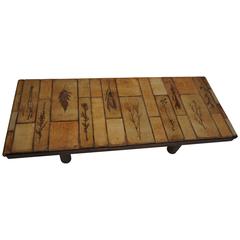 Architectural Wood and Ceramic Coffee Table 4