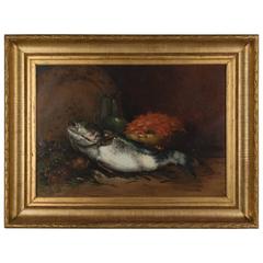 19th Century French Still Life with Fish
