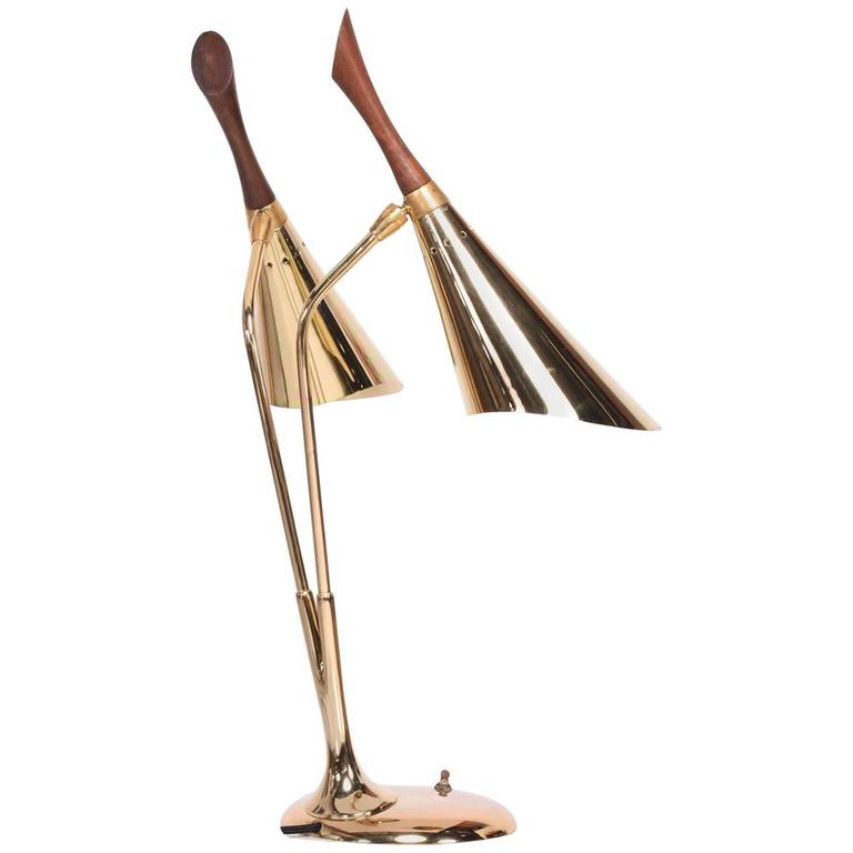 Mid Century Modern Table / Desk Lamp By Prescolite For Sale at 1stdibs