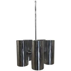 Gaetano Sciolari Chrome Light Fixture 4