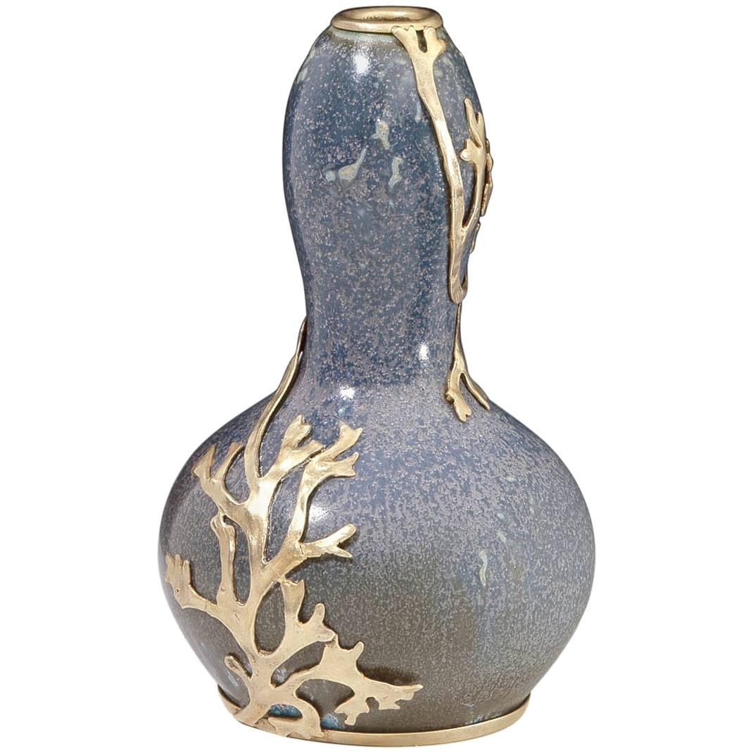 Lucien Gaillard, Louis Boissonnet, a Porcelain Coloquinte Vase For Sale