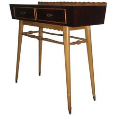 Particular Console Italian Design Mid-Century Precious Wood 5