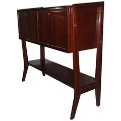 Minimal Geometric Console with Two Large Doors 1950s Italian Design