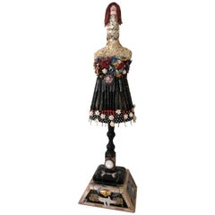 Whimsical Mixed-Media Sculpture Titled "Self Portrait"