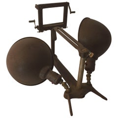 Vintage Industrial Double Light Projector Lamp
