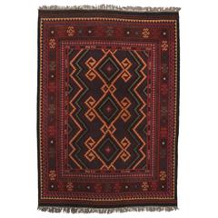 Boho Chic Vintage Turkish Kilim Rug with Modern Tribal Style 6