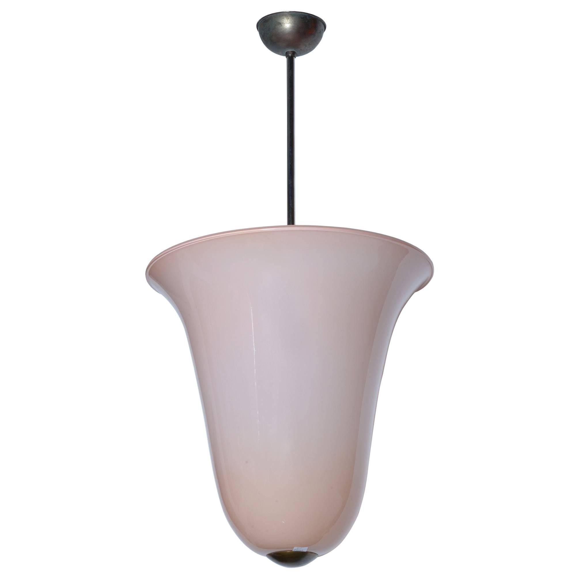 Italian 1930s Blown Murano Glass Lantern by Pauly For Sale