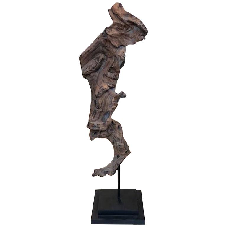 Vintage Teak Wood Sculpture, Indonesia For Sale at 1stdibs