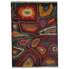 Modern Turkish Tulu Shag Rug with Contemporary Abstract Style 7