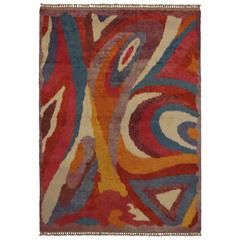 Modern Turkish Tulu Shag Rug with Contemporary Abstract Style