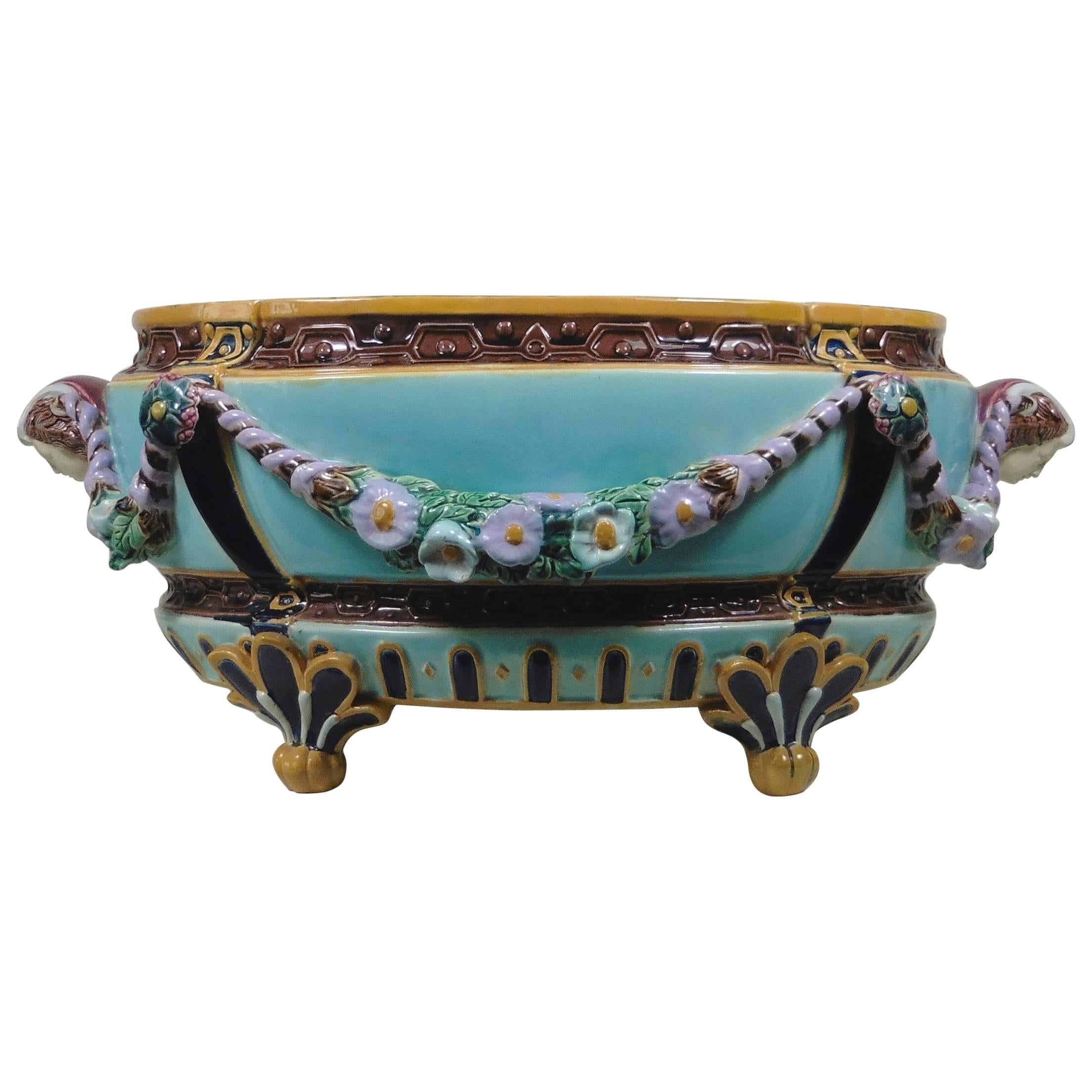 19th Century Victorian Majolica Jardiniere Joseph Holdcroft