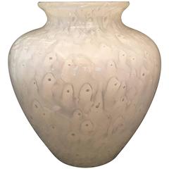 American Steuben White Cased Glass Cluthra Vase